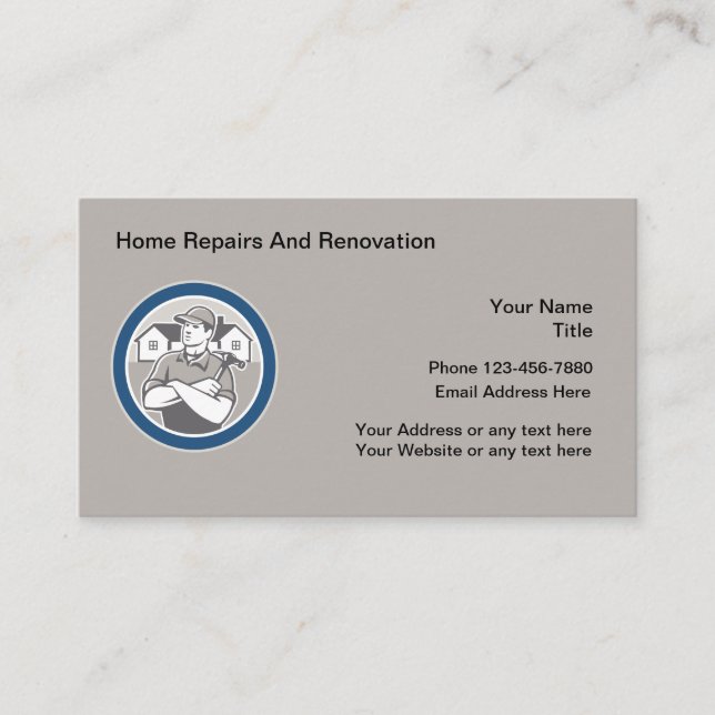 Home Repairs And Renovation Business Card (Front)