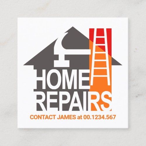 Home Repairs Building Blocks Square Business Card