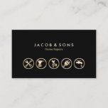 Home Repairs Gold Icons Business Card at Zazzle