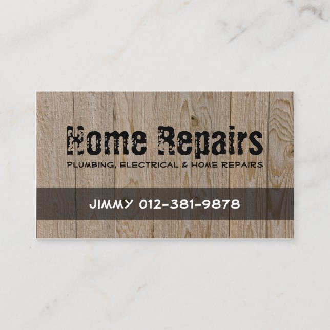 Home Repairs Handyman Business Card (Front)