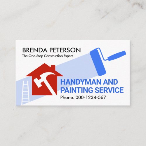 Home Repairs Painting Handyman Worker Business Card