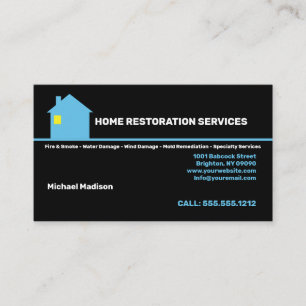 Home Restoration Services Business Card
