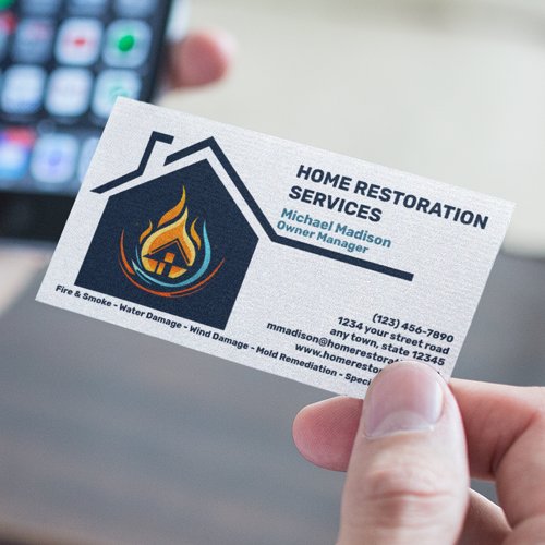 Home Restoration Services Business Card