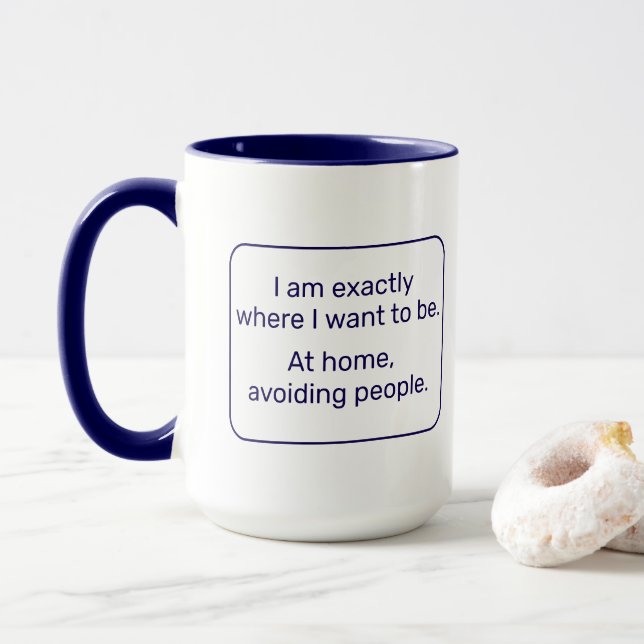 Home (right-handed, blue) mug (With Donut)