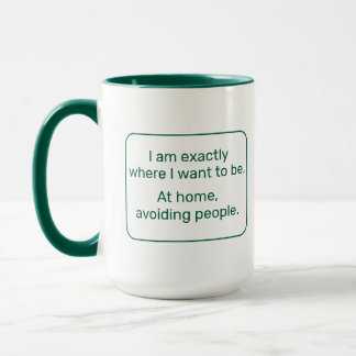 Home (right-handed, green) mug