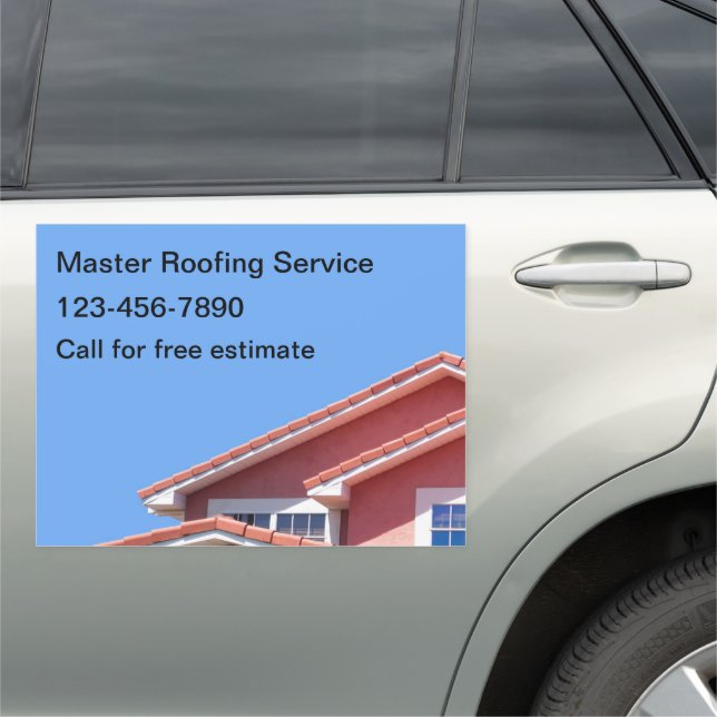 Home Roofing Service Professional Car Magnets (In Situ)