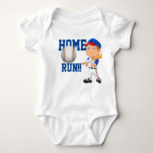 Home Run Baseball  Baby Bodysuit