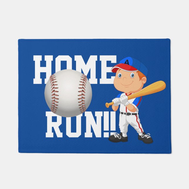 Home Run Baseball Doormat  (Front)