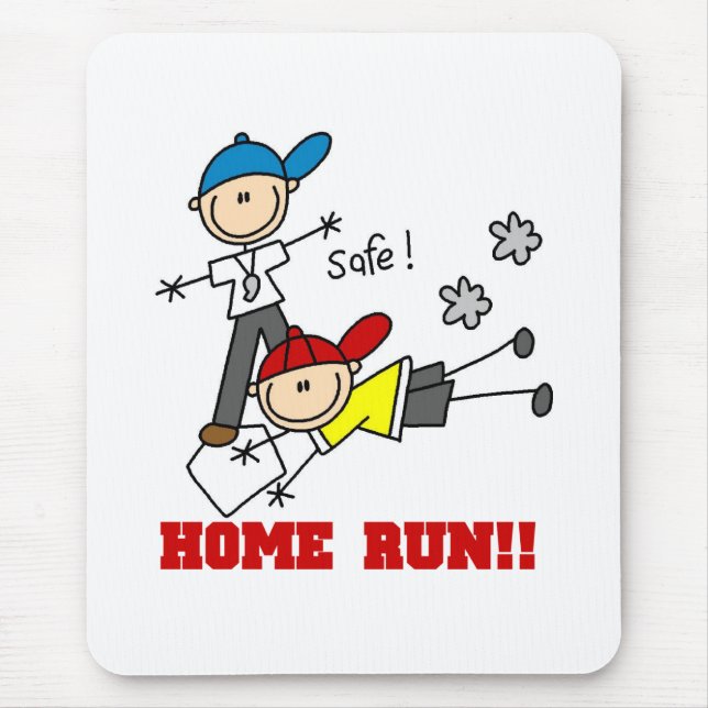 Home Run Baseball Mouse Pad (Front)