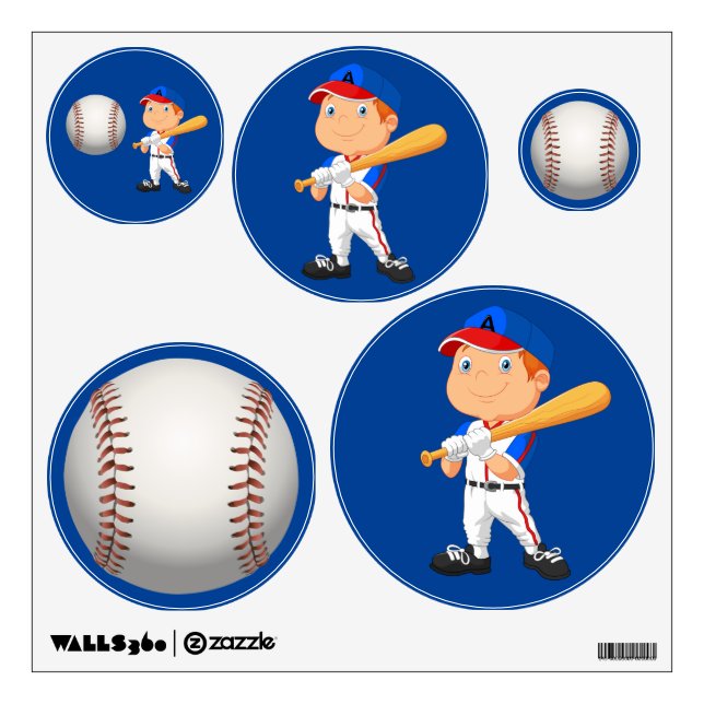 Home Run Baseball Wall Decals  (Front)