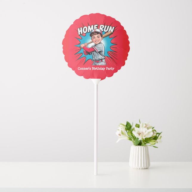 Home Run Boy Baseball Birthday Bash Balloon (In SItu)