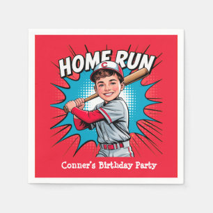 Home Run Boy Baseball Birthday Bash Napkins