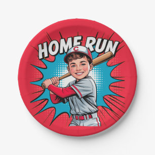 Home Run Boy Baseball Birthday Bash Paper Plates