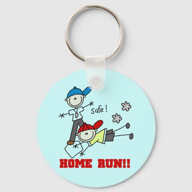 Home Run Boys Baseball Tshirts and Gifts Keychain (Front)