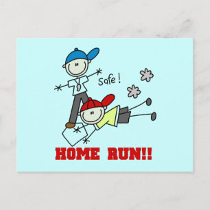 Home Run Boys Baseball Tshirts and Gifts Postcard