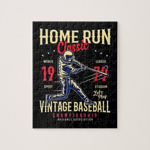 Home Run Classic Vintage Baseball Championship Jigsaw Puzzle