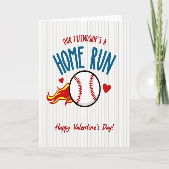 Home Run Friendship Valentines Card (Front)