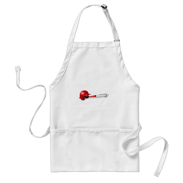 Home Run Game Team Coach Sports Ball Fun Baseball Adult Apron (Front)