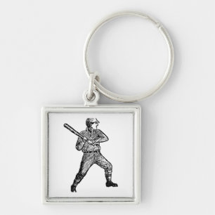 Home Run Game Team Coach Sports Ball Fun Baseball Keychain