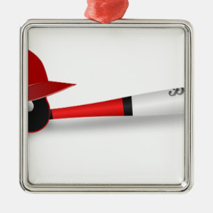 Home Run Game Team Coach Sports Ball Fun Baseball Metal Ornament