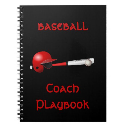 Home Run Game Team Coach Sports Ball Fun Baseball Notebook