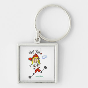 Home Run Girls Softball T-shirts and Gifts Keychain
