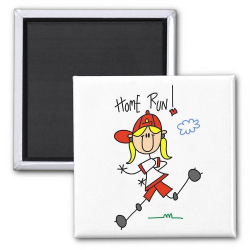 Home Run Girls Softball T_shirts and Gifts Magnet