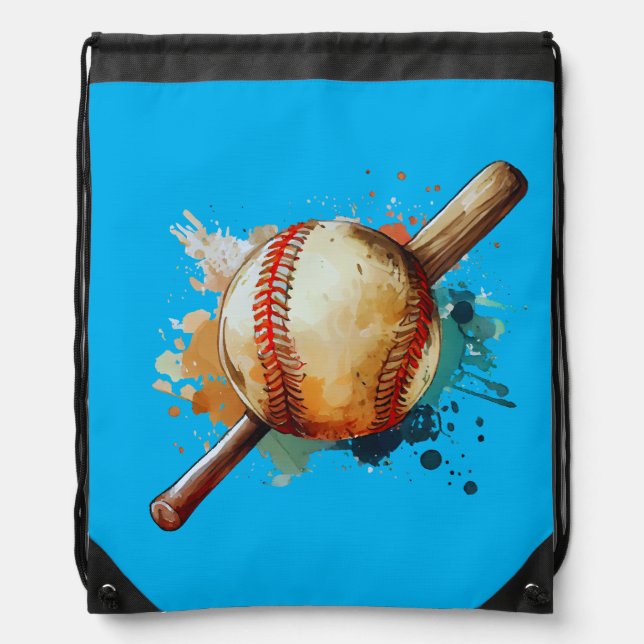 Home Run Hues Drawstring Bag (Front)