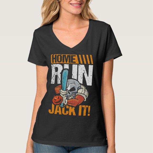 Home run jack it baseball player and baseball T-Shirt (Front)