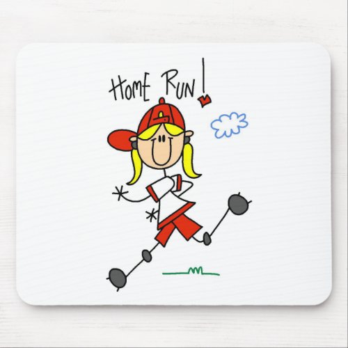 Home Run Stick Figure Mousepad