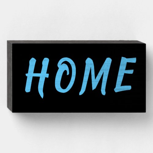 Home Rustic Sky Blue  Black Trendy Sweet Cool Wooden Box Sign