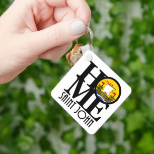 HOME Saint John New Brunswick Canada Keychain