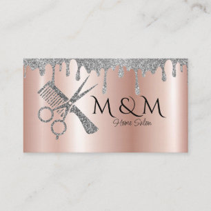 Home Salon Hairdresser Barber Haircut Hairdressing Business Card