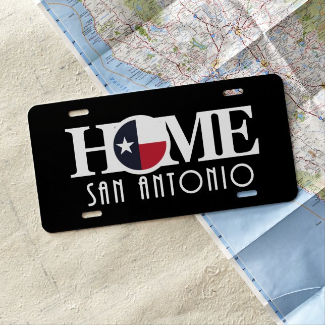 HOME San Antonio License Plate (In Situ)