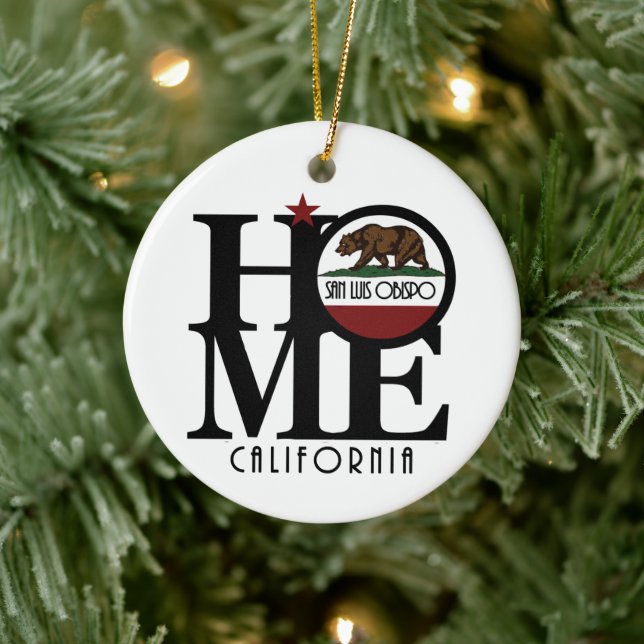 HOME San Luis Obispo California Ceramic Ornament (Tree)