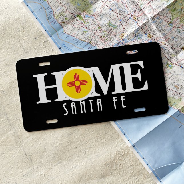 HOME Santa Fe New Mexico License Plate (In Situ)