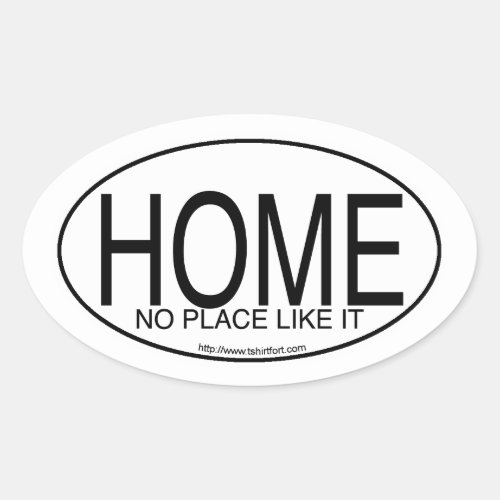 Home Saying Euro Oval Decal Style Slogan  Oval Sticker