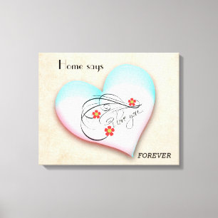 HOME SAYS FOREVER CANVAS PRINT