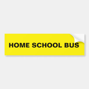Home School Bus Bumper Sticker