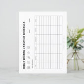 Home School Schedule Kids Routine Organizer (Standing Front)