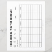 Home School Schedule Kids Routine Organizer (Front)