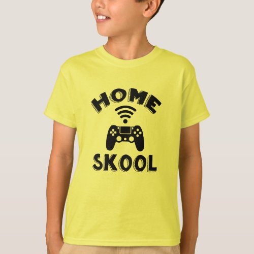 Home Schooled Game Controller Gamer Kids T_Shirt