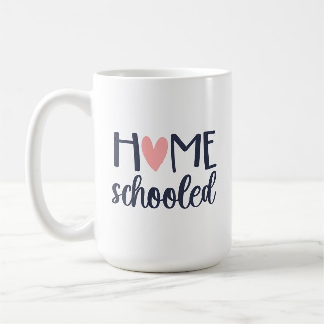 Home Schooled With Heart Homeschool Mug (Left)