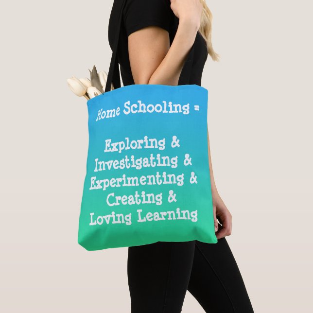 Home Schooling Words Tote Bag (Close Up)