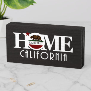 HOME Scotts Valley California Wooden Box Sign