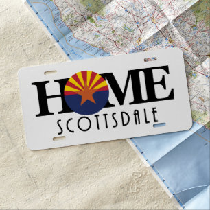 HOME Scottsdale Arizona License Plate