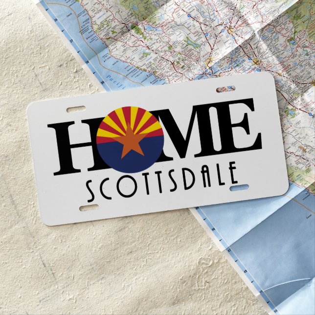 HOME Scottsdale Arizona License Plate (In Situ)
