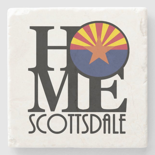 HOME Scottsdale Arizona Stone Coaster (Front)