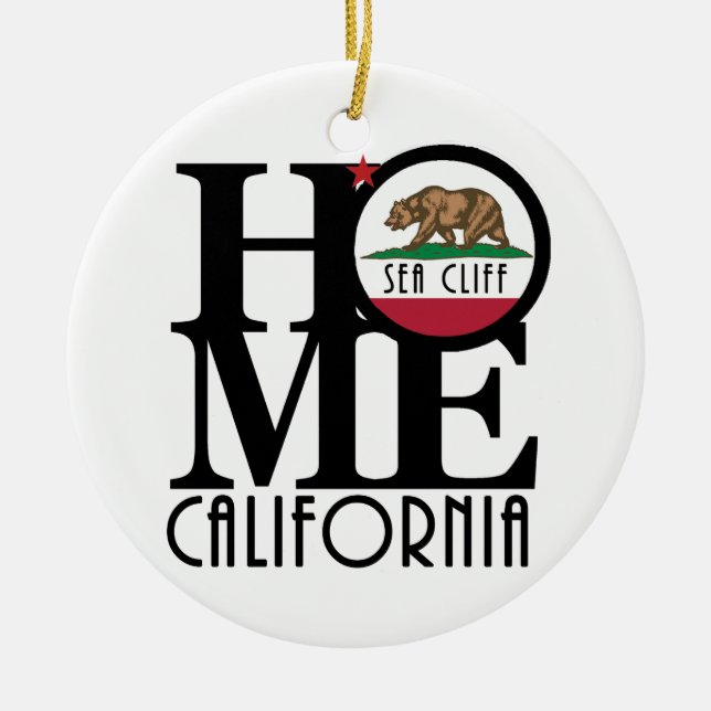 HOME Sea Cliff Ceramic Ornament (Front)