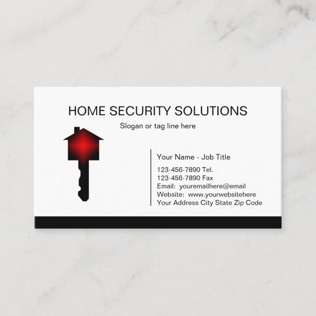 Home Security Business Cards (Front)